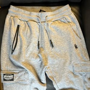 YoungLA gray cargo joggers size L